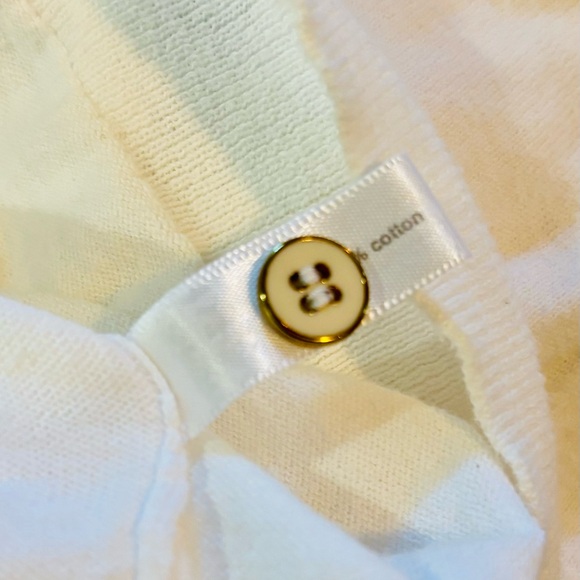 The Limited White 3/4 Sleeve Cardigan with Gold Button Detail - Picture 8 of 8